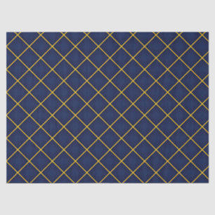 Papel De Seda Coleção Moderna de Sapphire Escuro Indigo e Dourad