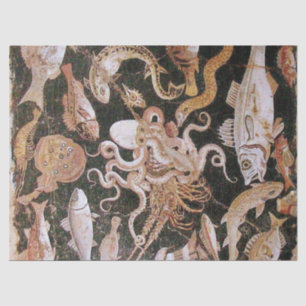 PAPEL DE SEDA COLEÇÃO POMPEII/OCEANO - CENA DA VIDA MARÍTIMA