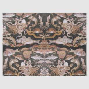 PAPEL DE SEDA COLEÇÃO POMPEII/OCEANO - CENA DA VIDA MARÍTIMA