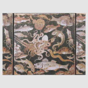 PAPEL DE SEDA COLEÇÃO POMPEII/OCEANO - CENA DA VIDA MARÍTIMA