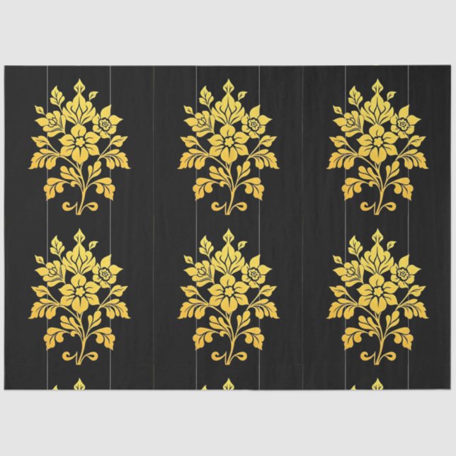 Papel De Seda Coleção Popular de Luxo Floral Elegante (Frente )