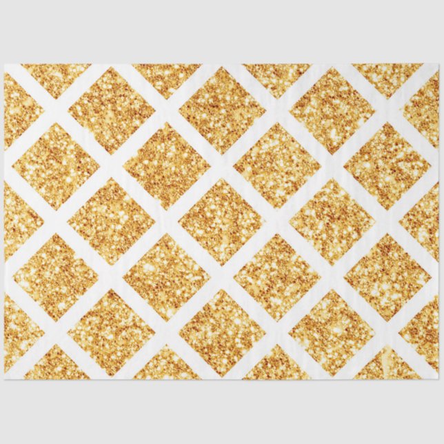 Papel De Seda Coleção Popular do Boho Dourado Honeycomb (Frente )