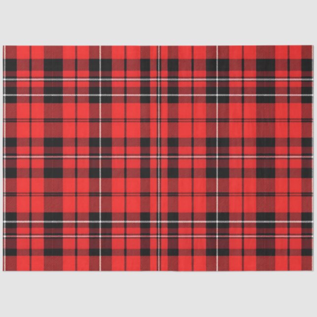 Papel De Seda Coleção Popular Tradicional de Tartan Xadrez Verme (Frente )