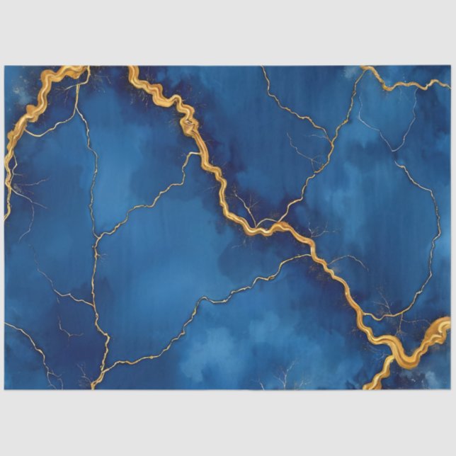 Papel De Seda Coleção Real Dourada Marble Popular (Frente )