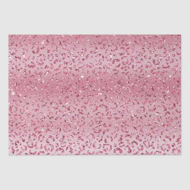 Papel De Seda Colher-Leopardo Rosa-Rosa (Frente )