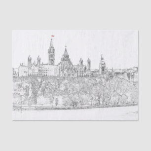 Papel De Seda Colina do Parlamento em Otava - Ontário, Canadá