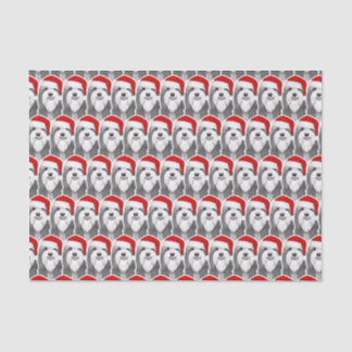 Papel De Seda Collie com o Natal do Papai Noel
