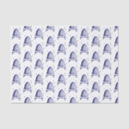 Papel De Seda Colmeia e Abelhas #2 Heráldico Vintage Azul