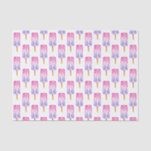 Papel De Seda Coloração d'água, rosa e picolé roxo