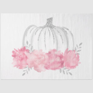 Papel De Seda Coloração d'água rosa e prata Série Pumpkin De