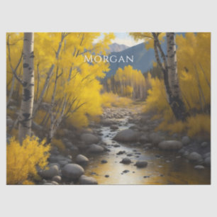 Papel De Seda Colorado Stream & Aspen Tres Art, Name, Decoupage