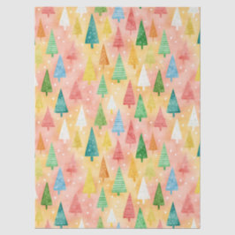 Papel De Seda Colorful Christmas Trees – Festive Rainbow Holiday