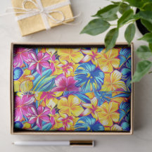 Colorful Hawaiian Tropical Floral Palm 