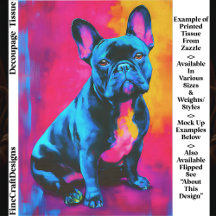 Colorful Pop Art French Bulldog Dog EP6R Decoupage