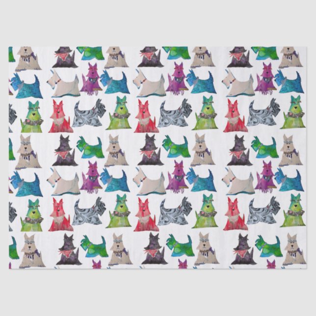 Papel De Seda Colorful Scotties (Frente )