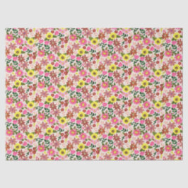 Papel De Seda Colorful Spring Floral Garden Gift Wrapping Paper