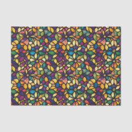 Papel De Seda Colorful Watercolor Mosaic Stained Glass Decoupage