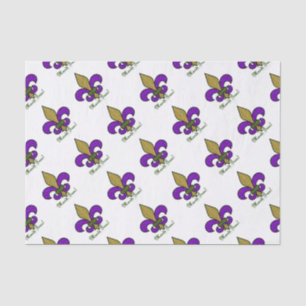 Papel De Seda Colorida Mardi Gras Fleur De Lis