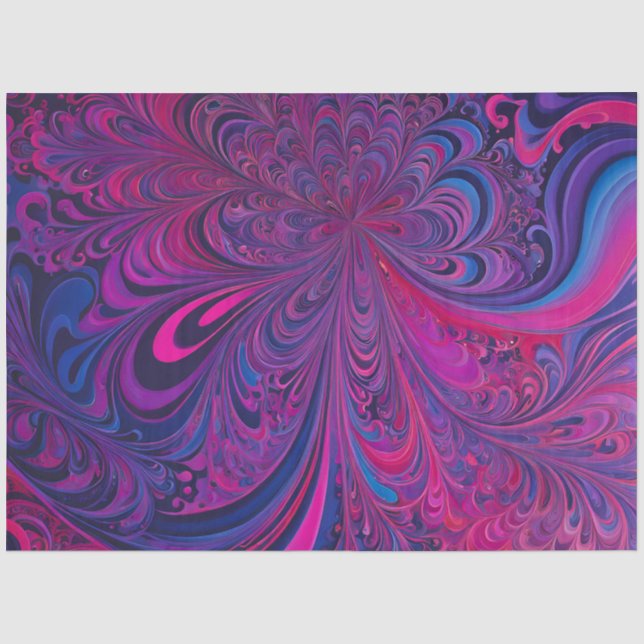 Papel De Seda Colorida Psychedelia Airpush Art Tissue Paper (Frente )