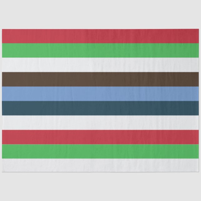 Papel De Seda Colorida Stripes Aniversário (Frente )