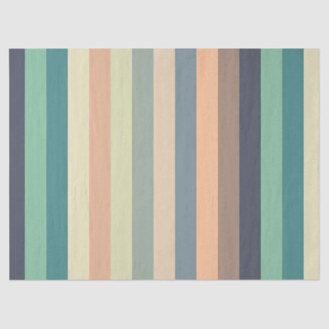 Papel De Seda Colorida Trendy Stripes Aniversário (Frente )