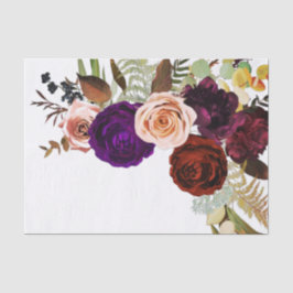 Papel De Seda Colorido Chic Flora Ousada Vegetação Branco Casame
