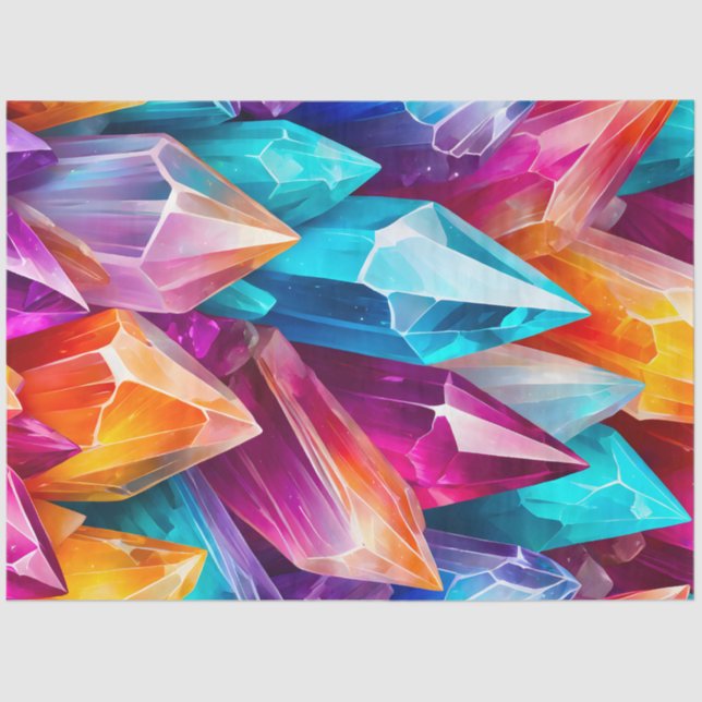 Papel De Seda Colourful Rock Crystal Art Tissue Paper (Frente )
