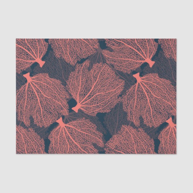 Papel De Seda Colral viva do ventilador (Frente )