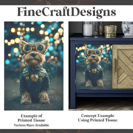 Papel De Seda Coluna F8 Cuja Vestida Yorkshire Terrier Dog