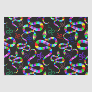 Papel De Seda Colunas cobra Psicodélicas do Arco-Íris