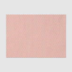 Papel de seda com bolinhas de pêssego