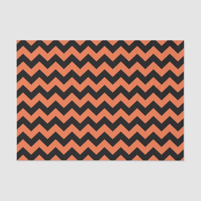 Papel de seda com chevron de Halloween para encher (Frente )