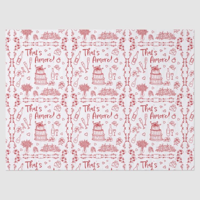 Papel de Seda com Desenhos de Casamento (Frente )