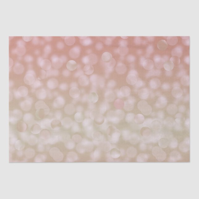 Papel de seda com efeito bokeh rosa e creme (Frente )