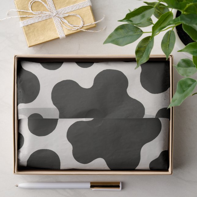 Papel de Seda com Estampa de Vaca da Temporada de  (Presente)