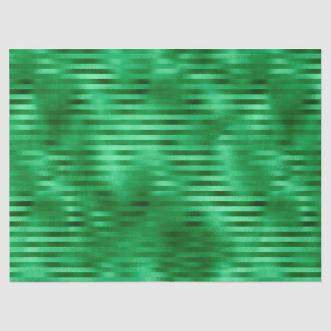 Papel de Seda com Listras Verdes (Frente )