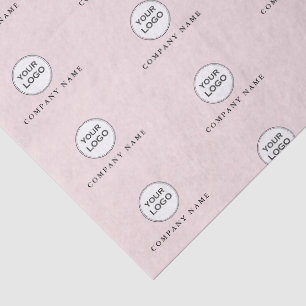 Papel de seda com logotipo da empresa Chic Pink