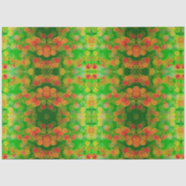 Papel de Seda com Manchas Laranja Rosa Verde e Lim