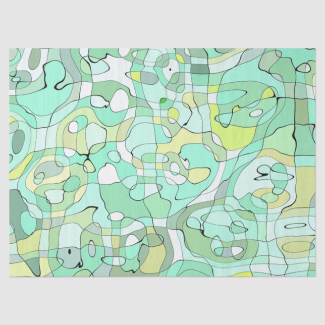 Papel de seda com ondulações verdes (Frente )