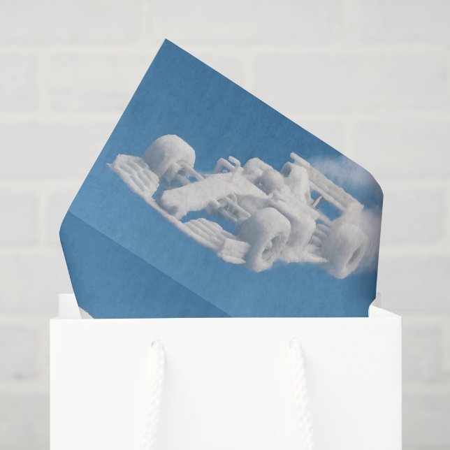 Papel de seda com padrão abstrato azul de clube de (Sacola de presentes)