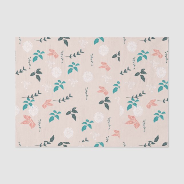 Papel de seda com padrão botânico (Frente )
