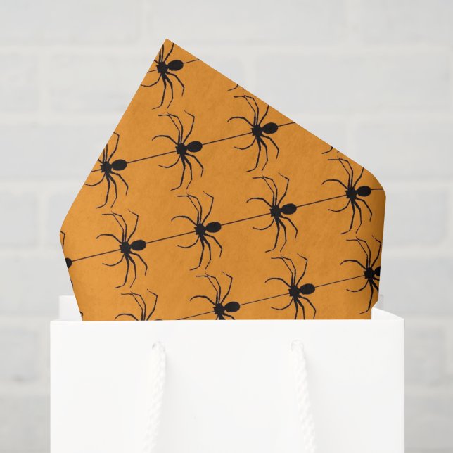 Papel de seda com padrão de aranha para feriado de (Sacola de presentes)