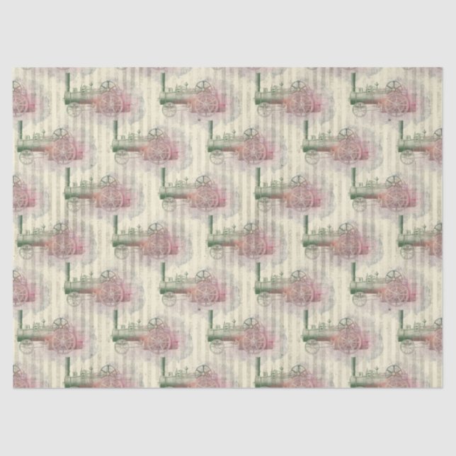 Papel De Seda Comboio a vapor e decodificação de faixas (Frente )