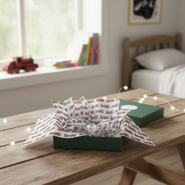 Papel De Seda Comboio a vapor vermelho