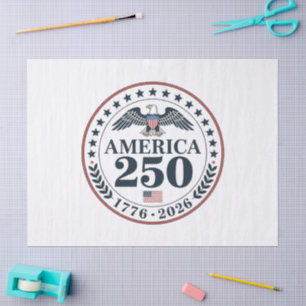 Papel De Seda Comemoração Oficial do 250º Aniversário da América