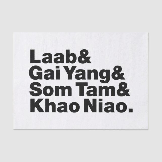 Papel De Seda Comida da Rua Isaan Tailandesa (Frente )
