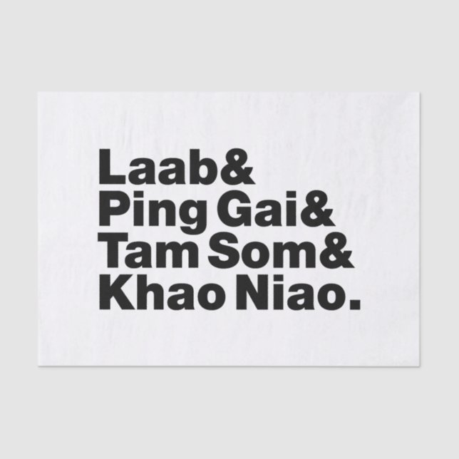 Papel De Seda Comida da rua Laotian (Frente )