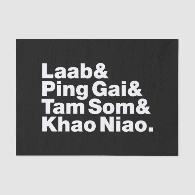 Papel De Seda Comida da rua Laotian (Frente )