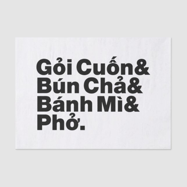 Papel De Seda Comida da rua vietnamita (Frente )