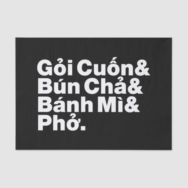 Papel De Seda Comida da rua vietnamita (Frente )